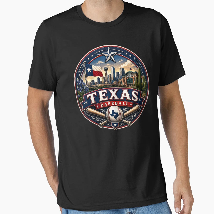 Texas Baseball Logo Lone Star Sports Hoodie - Trendy Graphic for Adults - T-Shirt, Sweatshirt, Hoodie