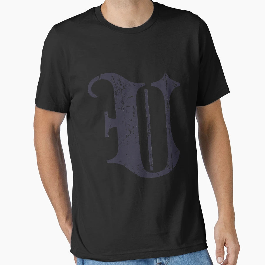 Dark Grunge Monogram Letter U T-Shirt - Custom Art Print Men Women - T-Shirt, Sweatshirt, Hoodie
