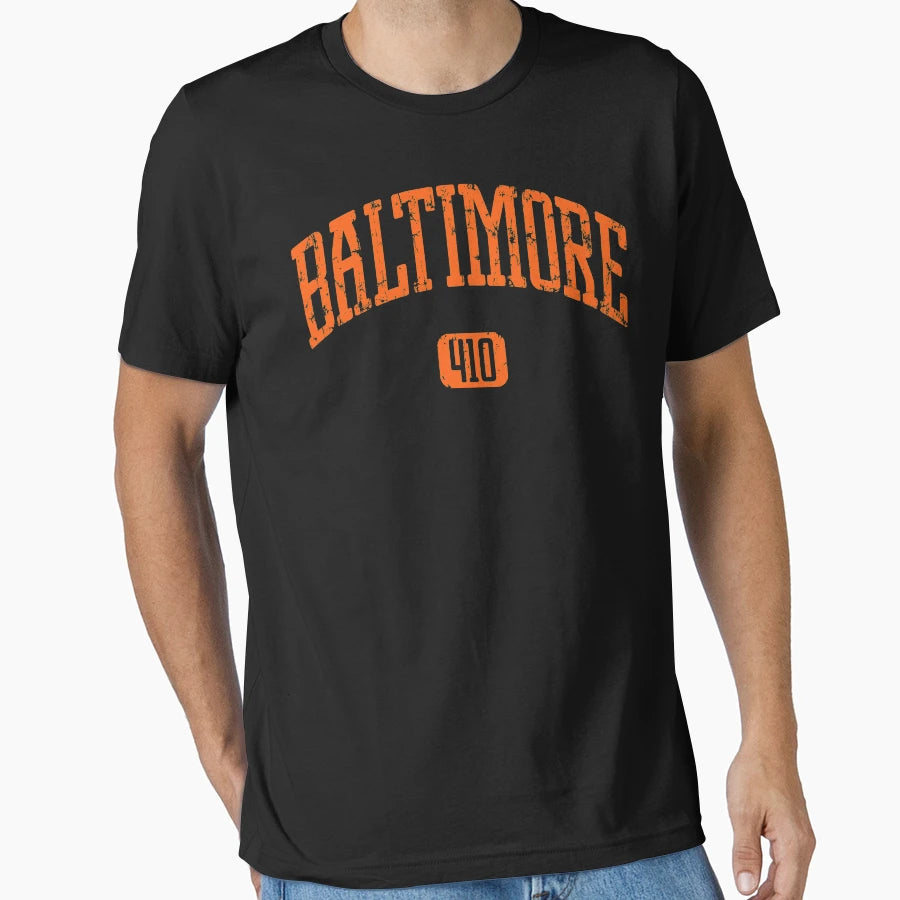 Baltimore 410 Orange T-Shirt - Trendy Graphic Unisex - T-Shirt, Sweatshirt, Hoodie