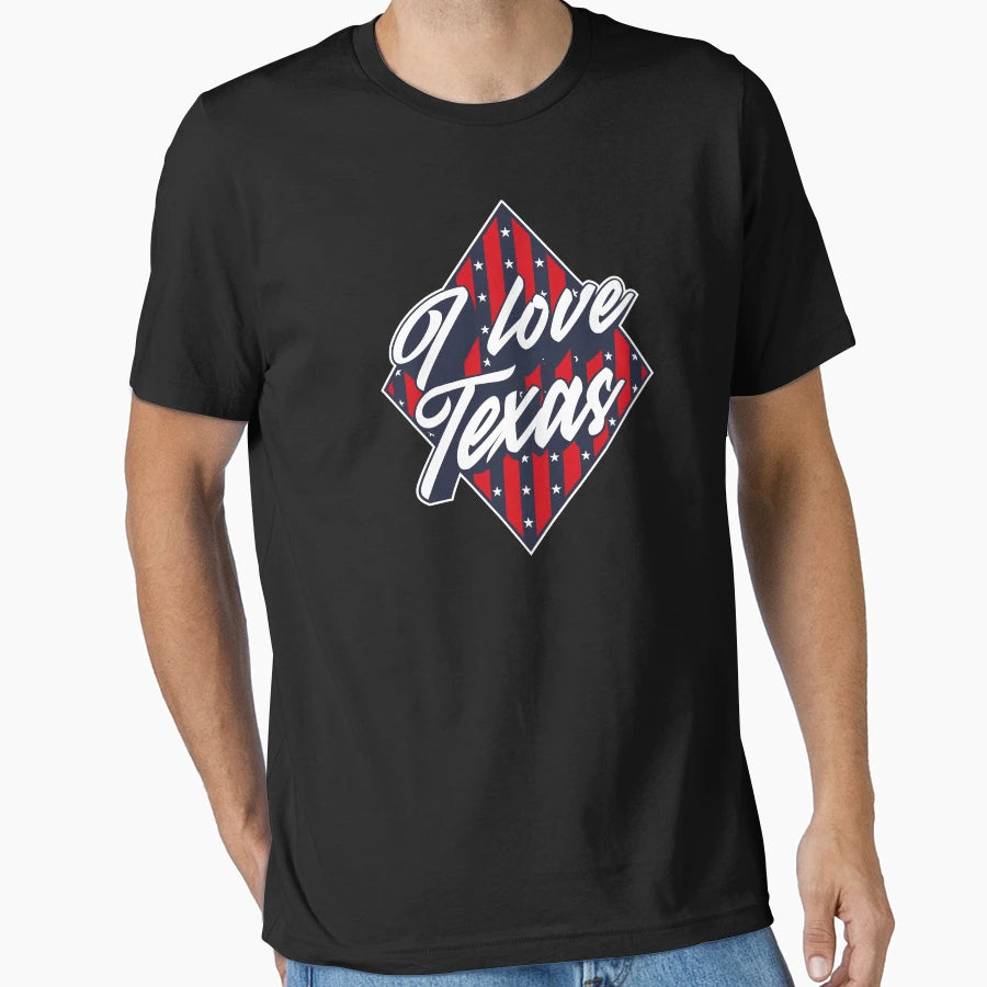 American National Flag I Love Texas T-Shirt - Trendy Graphic Men Women - T-Shirt, Sweatshirt, Hoodie