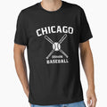 Chicago Illinois Baseball Skyline T-Shirt - Custom Art Print Men Women - T-Shirt, Sweatshirt, Hoodie