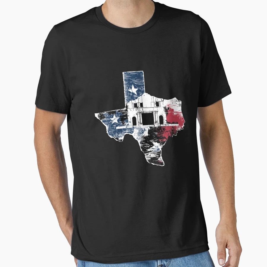 San Antonio Texas Alamo T-Shirt - Minimalist Print Men Women - T-Shirt, Sweatshirt, Hoodie