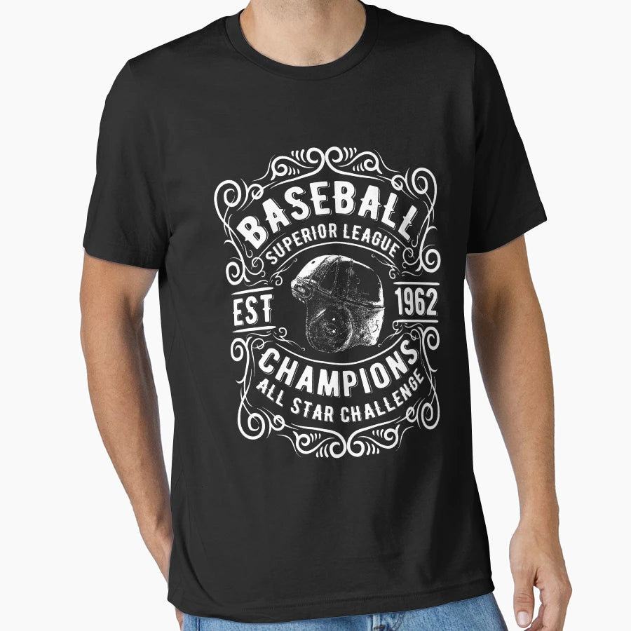 Baseball All Star Champions T-Shirt - Fun Novelty Design for Adults - T-Shirt, Sweatshirt, Hoodie