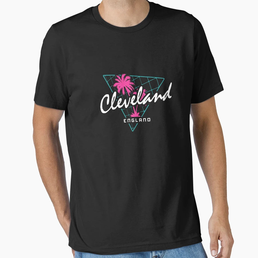 80S Neon Cleveland England T-Shirt - Unique Graphic Men Women - T-Shirt, Sweatshirt, Hoodie