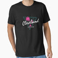 80S Neon Cleveland England T-Shirt - Unique Graphic Men Women - T-Shirt, Sweatshirt, Hoodie