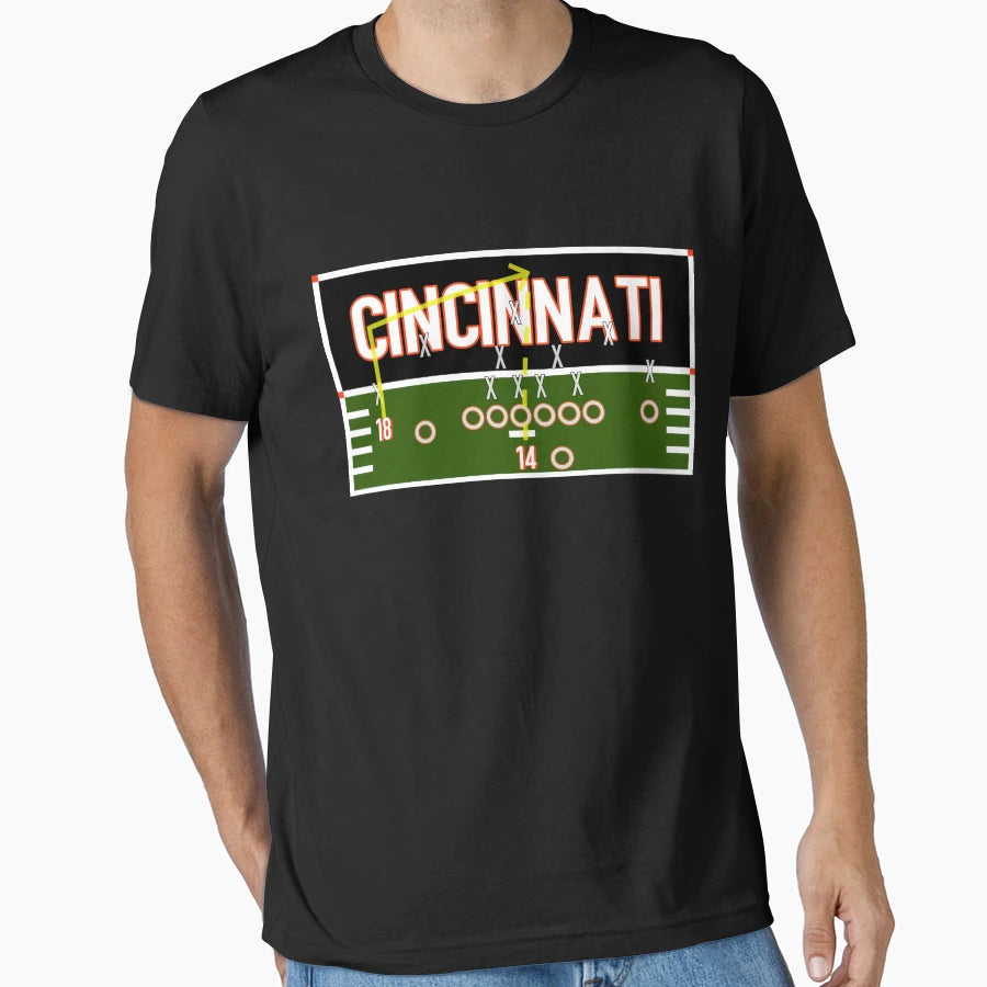 Cincinnati Touchdown T-Shirt - Novelty Apparel for Adults - T-Shirt, Sweatshirt, Hoodie
