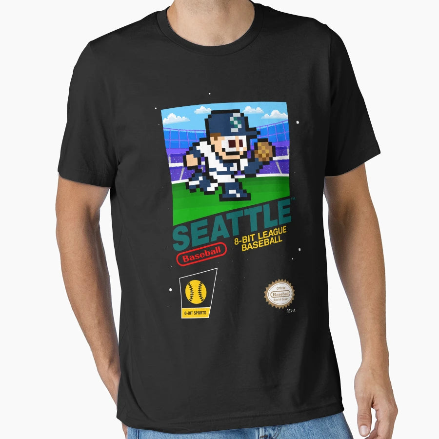 Seattle 8 Bit Videogame Cart T-Shirt - Trendy Graphic Men Women - T-Shirt, Sweatshirt, Hoodie