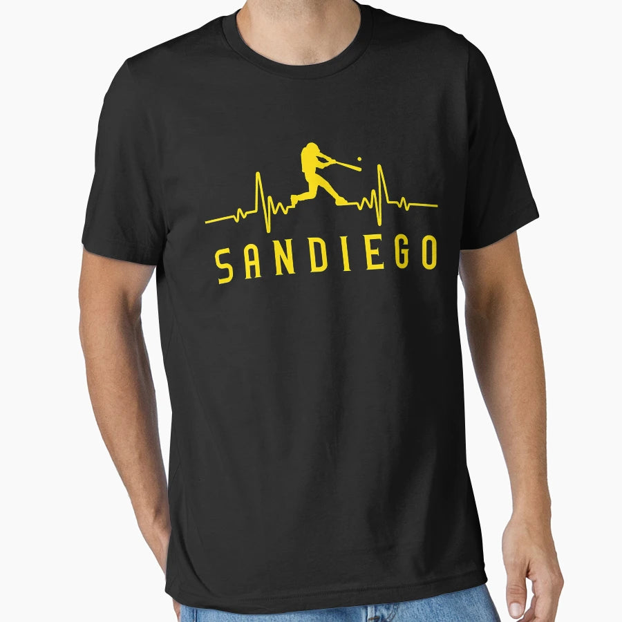 San Diego Baseball Heartbeat Sd Game T-Shirt - Streetwear Style Men Women - T-Shirt, Sweatshirt, Hoodie