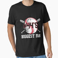 Number 44 Baseball Biggest Fan Mom Dad T-Shirt - Trendy Graphic Unisex - T-Shirt, Sweatshirt, Hoodie