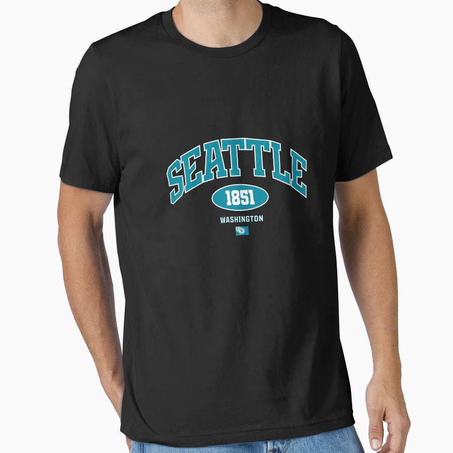 Seattle 1851 Washington College City T-Shirt - Minimalist Print Unisex - T-Shirt, Sweatshirt, Hoodie