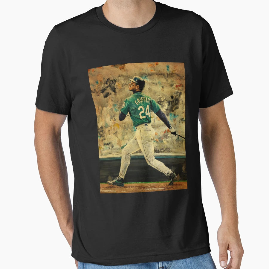 Ken Griffey Jr Retrocolor T-Shirt - Minimalist Print for Adults - T-Shirt, Sweatshirt, Hoodie