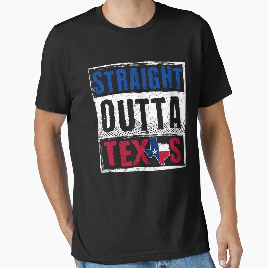 Straight Outta Texas T-Shirt - Custom Art Print for Adults - T-Shirt, Sweatshirt, Hoodie