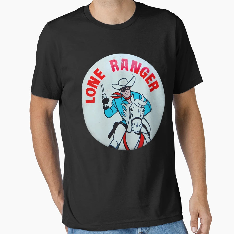 Lone Ranger Button T-Shirt - Novelty Apparel Unisex - T-Shirt, Sweatshirt, Hoodie