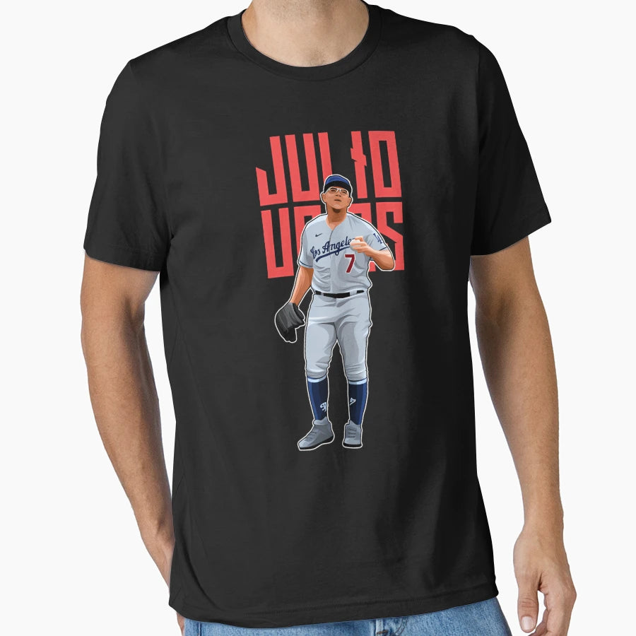Julio Urias Reaction 7 Bold T-Shirt - Custom Art Print for Adults - T-Shirt, Sweatshirt, Hoodie