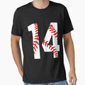 14 Baseball Fan Jersey Laces T-Shirt - Unique Graphic Men Women - T-Shirt, Sweatshirt, Hoodie