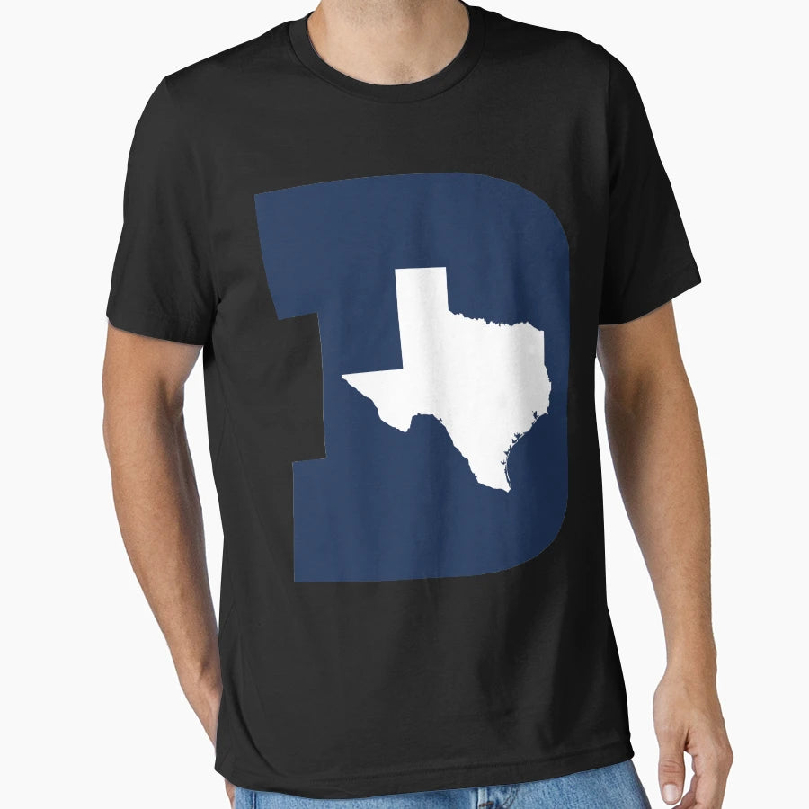 D Texas Blue White T-Shirt - Streetwear Style Men Women - T-Shirt, Sweatshirt, Hoodie