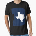 D Texas Blue White T-Shirt - Streetwear Style Men Women - T-Shirt, Sweatshirt, Hoodie