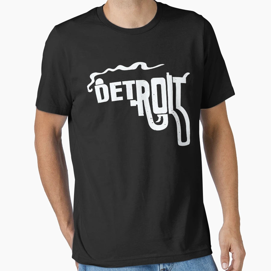 Macs Detroit Smoking Gun T-Shirt - Minimalist Print Unisex - T-Shirt, Sweatshirt, Hoodie