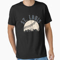 Distressed St Louis Skyline Stl Baseball T-Shirt - Graphic Print for Adults - T-Shirt, Sweatshirt, Hoodie