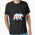 City Chicago Flag Bear Lover T-Shirt - Custom Art Print Unisex - T-Shirt, Sweatshirt, Hoodie