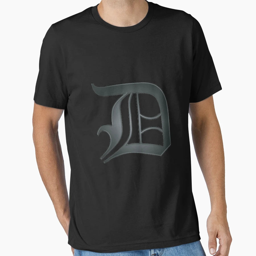 Old English D Silver And Black Vector T-Shirt - Novelty Apparel Men Women - T-Shirt, Sweatshirt, Hoodie