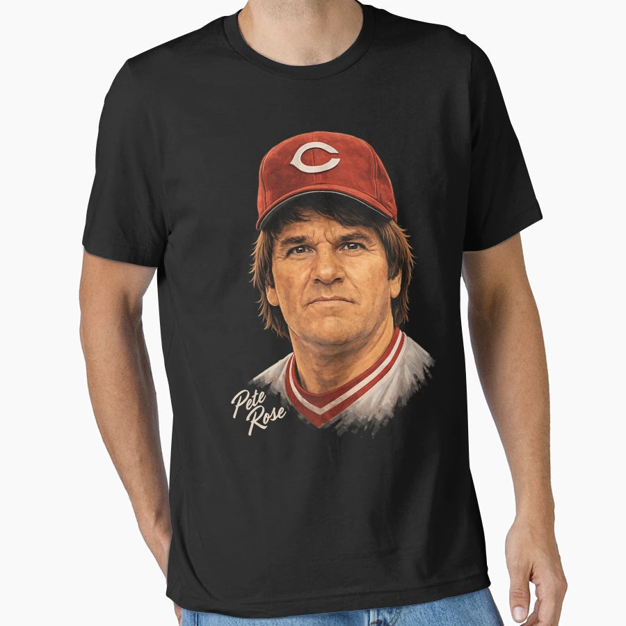 Pete Rose Baseball Art T-Shirt - Aesthetic Graphic Men Women - T-Shirt, Sweatshirt, Hoodie