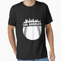 Los Angeles Baseball Fan Sky Line T-Shirt - Aesthetic Graphic Unisex - T-Shirt, Sweatshirt, Hoodie