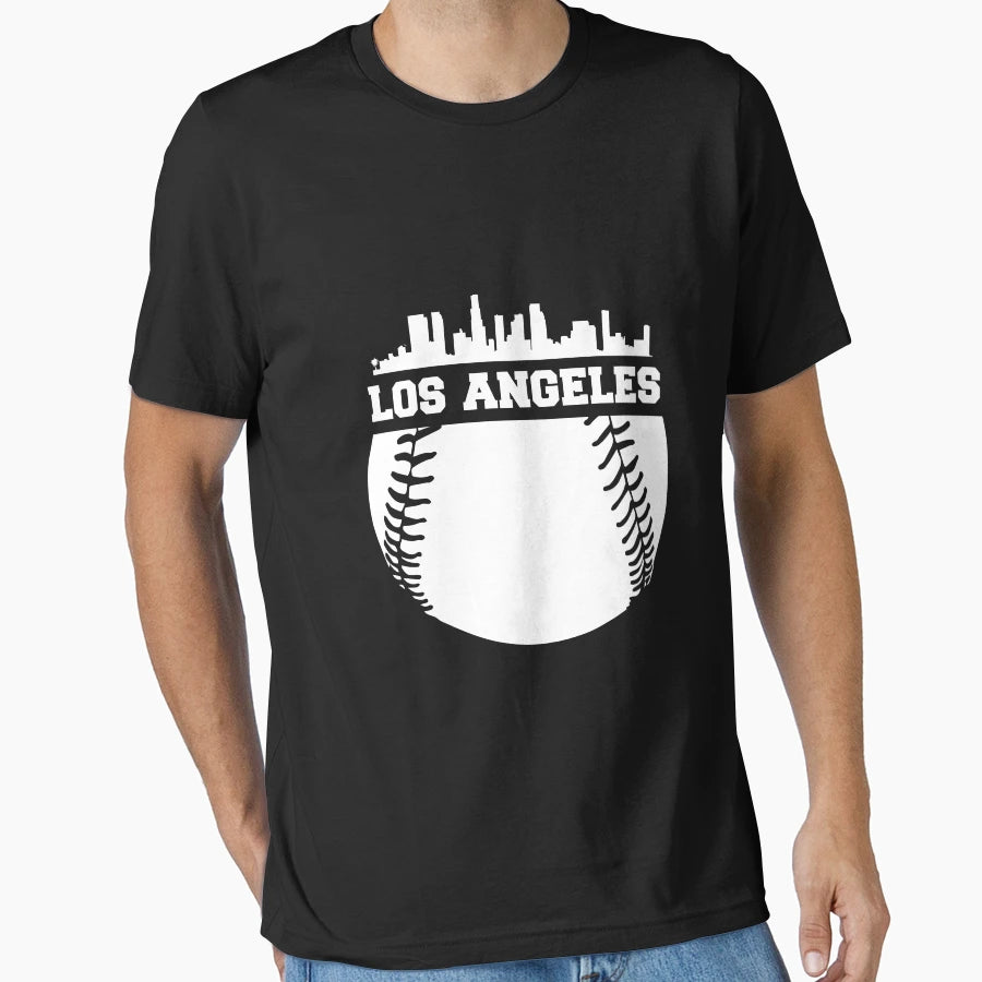 Los Angeles Baseball Fan Sky Line T-Shirt - Aesthetic Graphic Unisex - T-Shirt, Sweatshirt, Hoodie