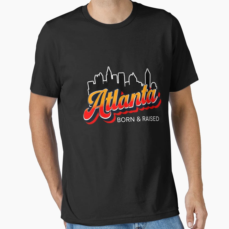Atlanta Born And Raised Grady Georgia T-Shirt - Trendy Graphic Men Women - T-Shirt, Sweatshirt, Hoodie