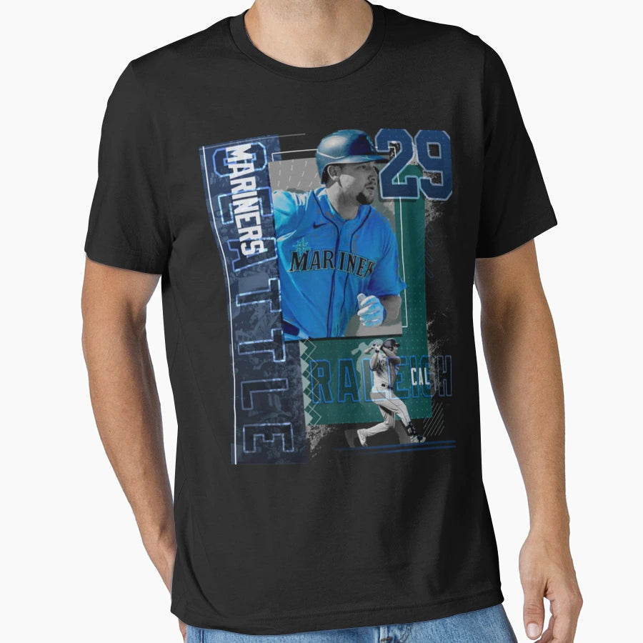 Cal Raleigh Baseball Paper Mariners 2 T-Shirt - Trendy Graphic Unisex - T-Shirt, Sweatshirt, Hoodie