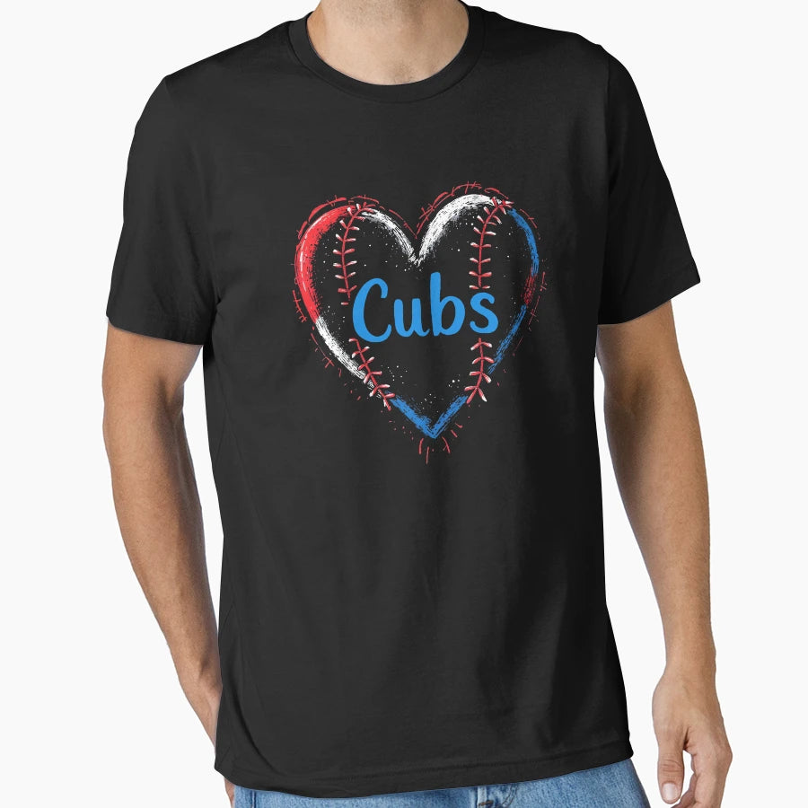 Baseball Love Heart Bold Sports Mascot T-Shirt - Aesthetic Graphic Unisex - T-Shirt, Sweatshirt, Hoodie