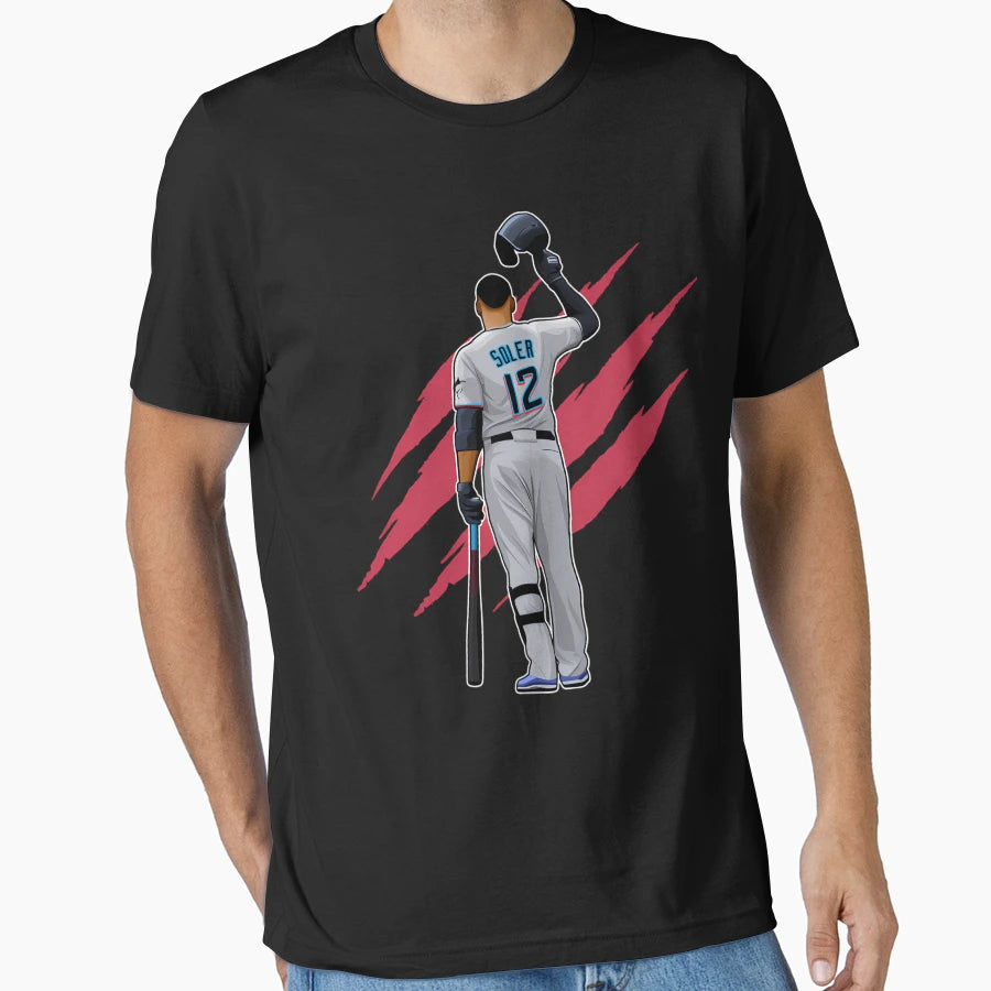 Jorge Soler Waves To Fans 12 Claw T-Shirt - Novelty Apparel for Adults - T-Shirt, Sweatshirt, Hoodie