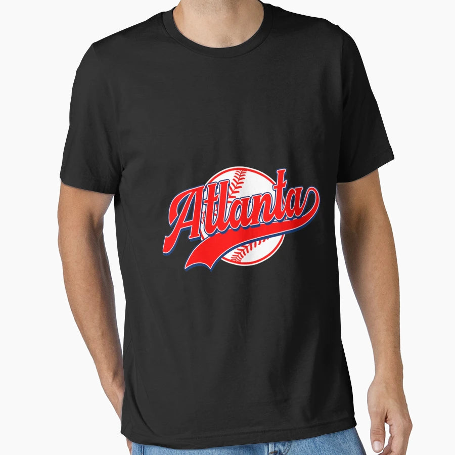 Atlanta City Baseball Distressed T-Shirt - Streetwear Style for Adults - T-Shirt, Sweatshirt, Hoodie