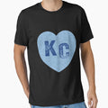 Blue Kc Heart Kansas City Hearts I T-Shirt - Aesthetic Graphic Men Women - T-Shirt, Sweatshirt, Hoodie
