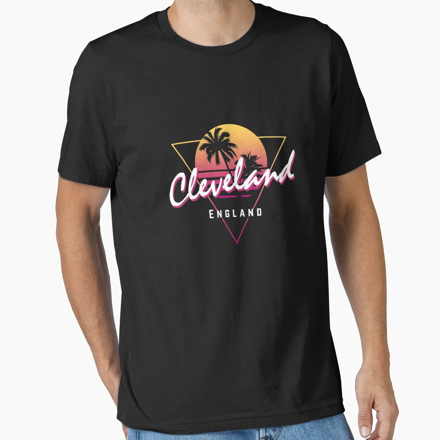 Funny 80S Sunset Cleveland England T-Shirt - Custom Art Print Men Women - T-Shirt, Sweatshirt, Hoodie