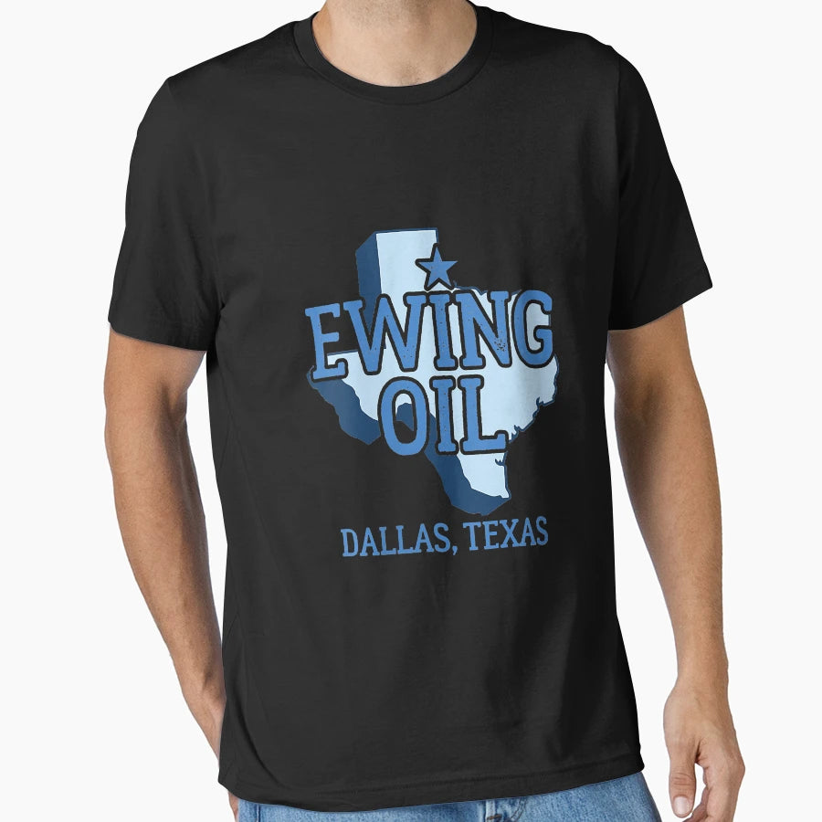Womens Ewing Oil V Neck T-Shirt - Fun Novelty Design Men Women - T-Shirt, Sweatshirt, Hoodie