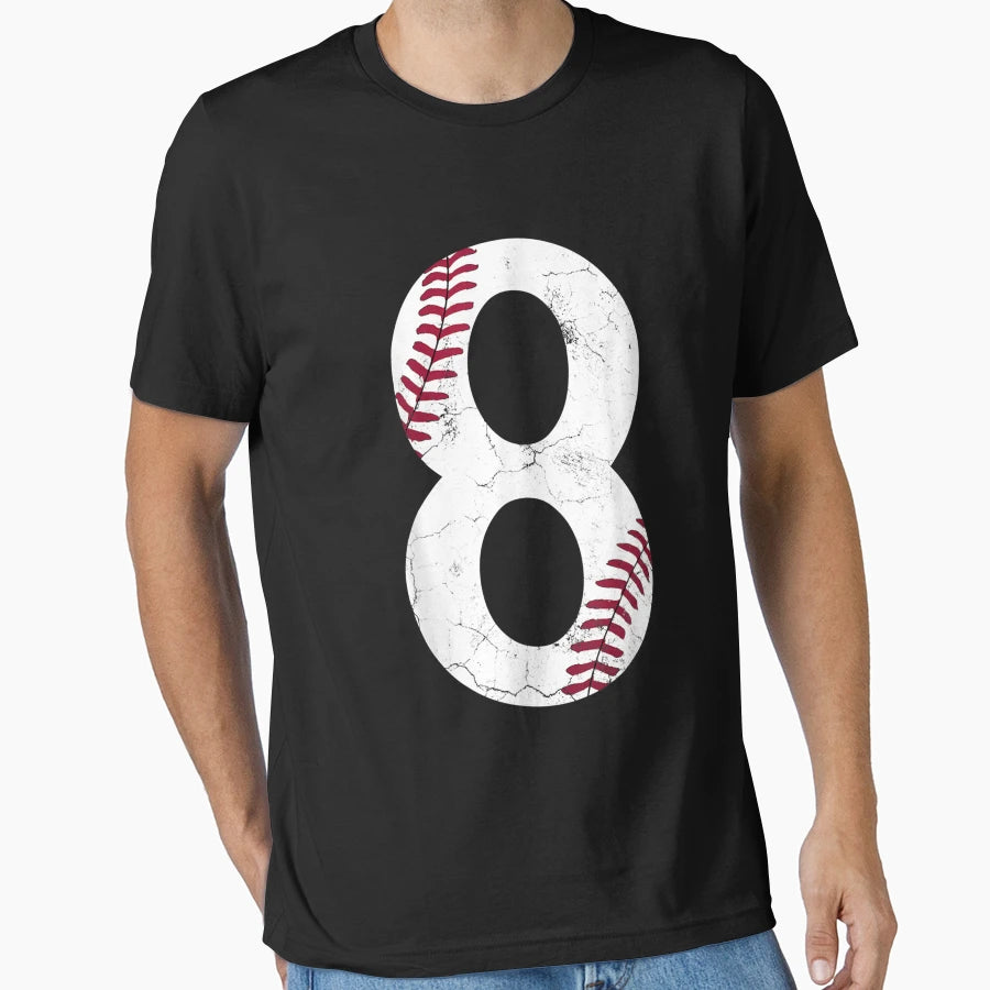 Happy Birthday 8Th 8 Year Old Baseball T-Shirt - Novelty Apparel Unisex - T-Shirt, Sweatshirt, Hoodie