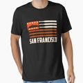 San Francisco Baseball Flag Patriotic T-Shirt - Minimalist Print Men Women - T-Shirt, Sweatshirt, Hoodie