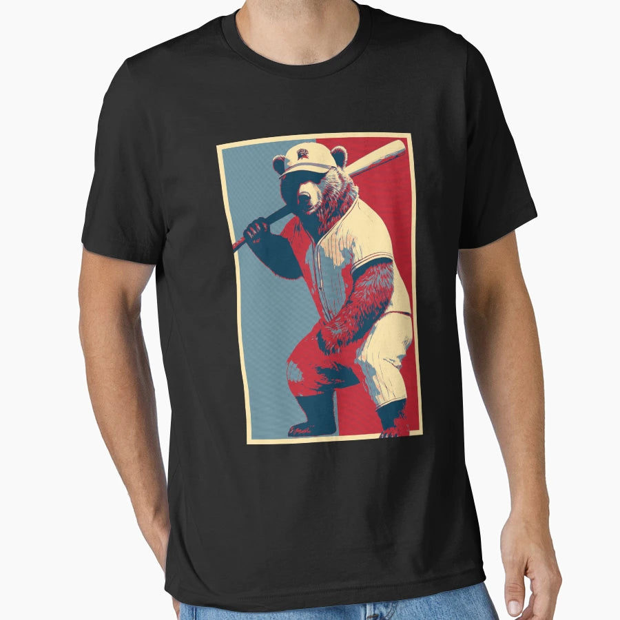 Baseball Bear Hope T-Shirt - Trendy Graphic Unisex - T-Shirt, Sweatshirt, Hoodie