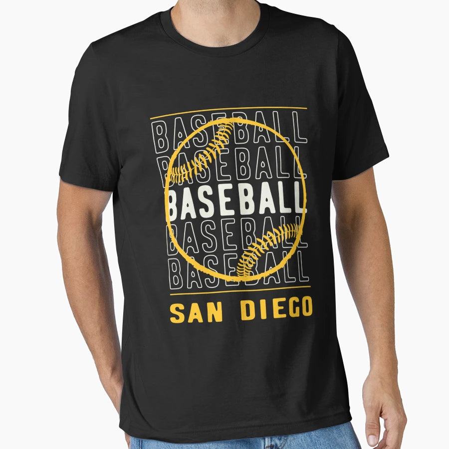 Baseball San Diego T-Shirt - Unique Graphic for Adults - T-Shirt, Sweatshirt, Hoodie