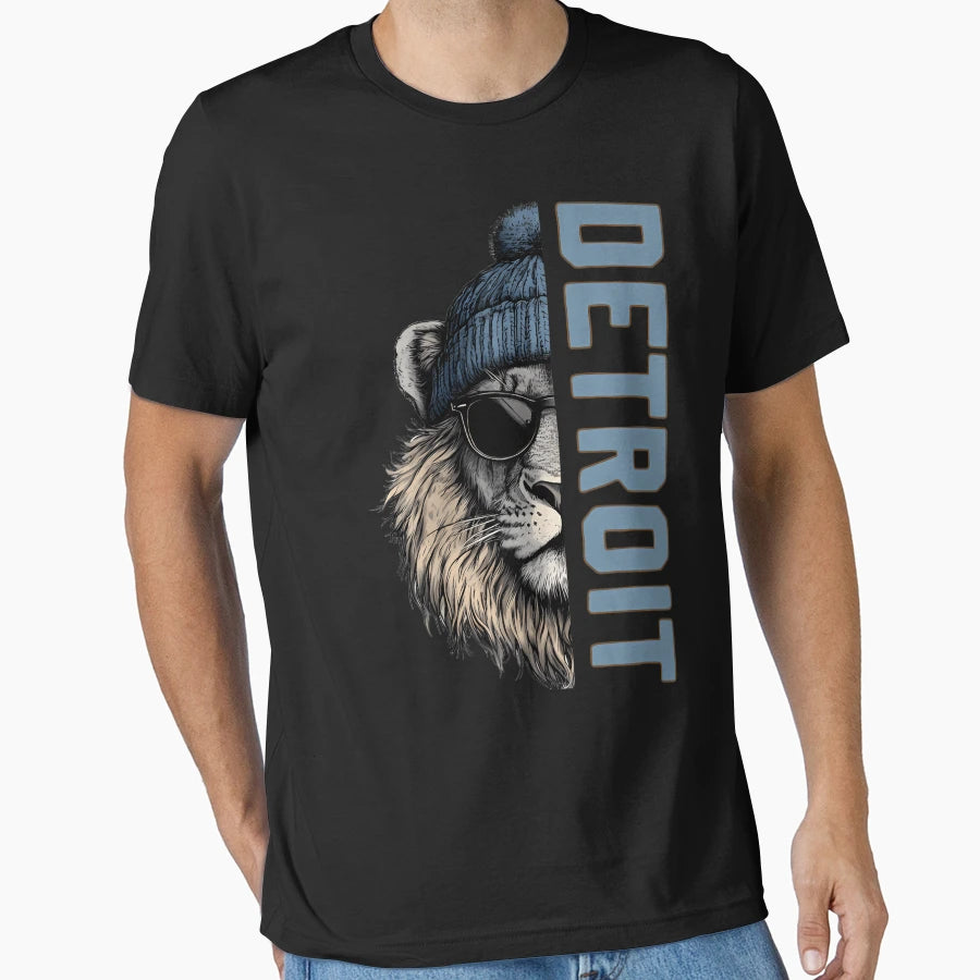 Monochrome Det Roit Lions Gameday T-Shirt - Casual Everyday Wear Men Women - T-Shirt, Sweatshirt, Hoodie