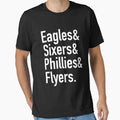 Philadelphia Sports Teams T-Shirt - Custom Art Print Men Women - T-Shirt, Sweatshirt, Hoodie