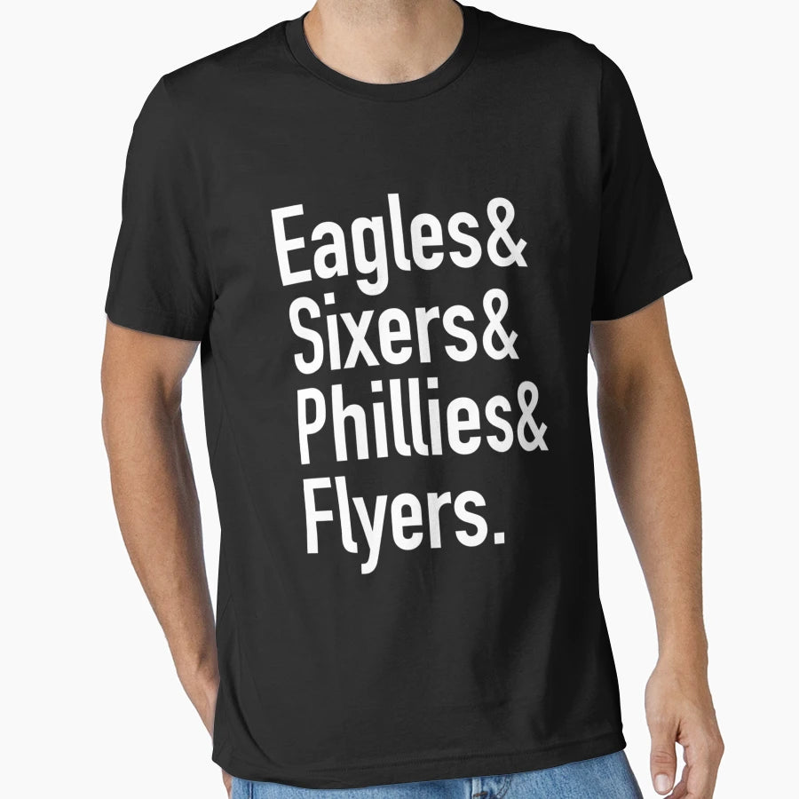 Philadelphia Sports Teams T-Shirt - Custom Art Print Men Women - T-Shirt, Sweatshirt, Hoodie