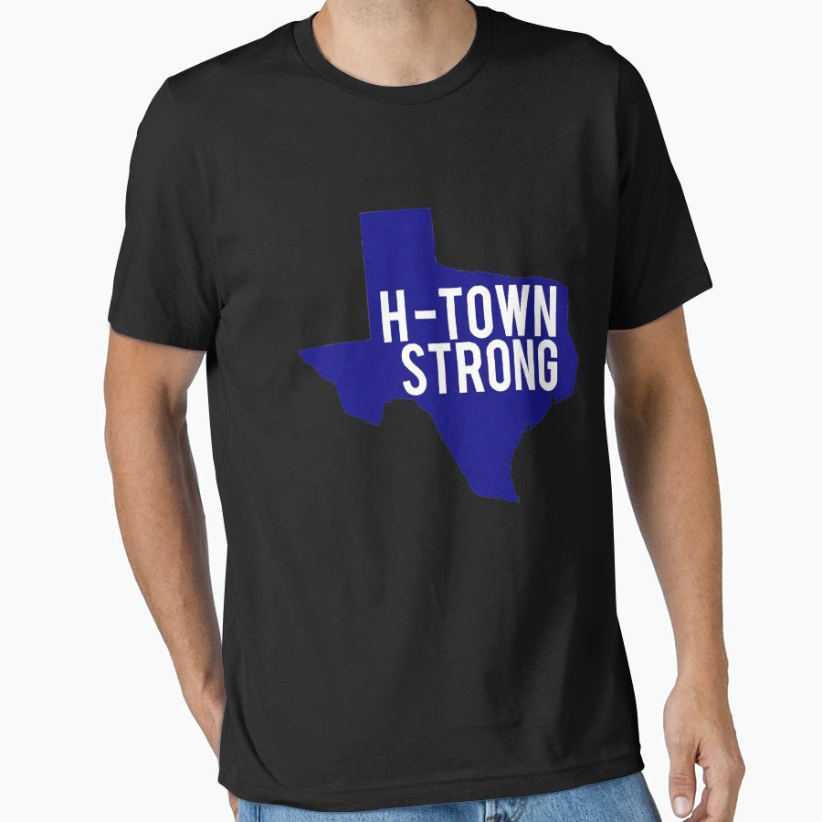 H Town Strong Texas Strong Proud T-Shirt - Minimalist Print Men Women - T-Shirt, Sweatshirt, Hoodie