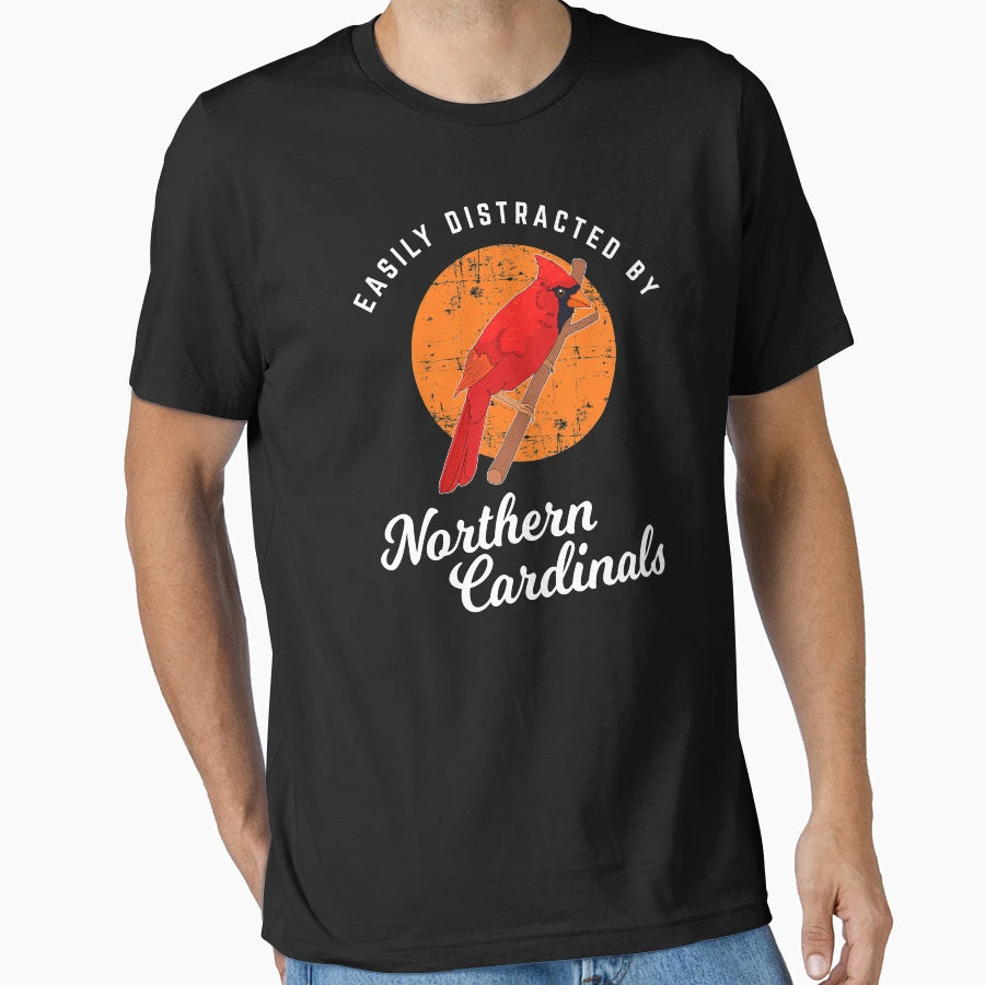 Birding Birdwatching Easily Distracted T-Shirt - Fun Novelty Design Unisex - T-Shirt, Sweatshirt, Hoodie