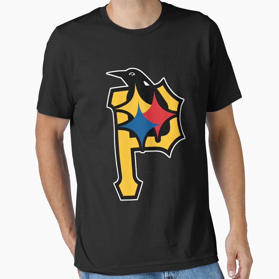 Pittsburgh Fan Sport Teams Mens Grey T-Shirt - Graphic Print for Adults - T-Shirt, Sweatshirt, Hoodie