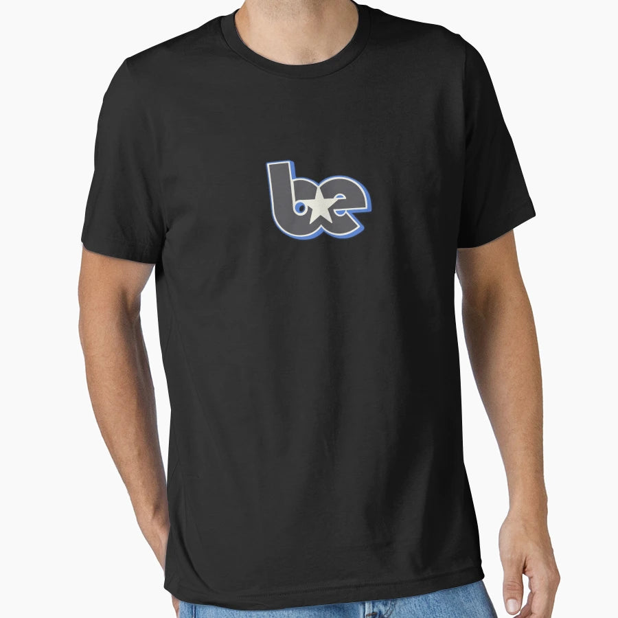 Be Star Contrast Initials Outline Logo T-Shirt - Minimalist Print Unisex - T-Shirt, Sweatshirt, Hoodie