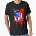 Baseball Us Flag T-Shirt - Trendy Graphic Unisex - T-Shirt, Sweatshirt, Hoodie