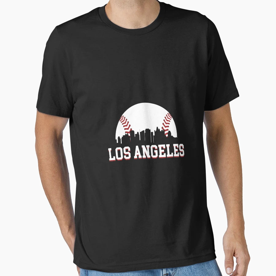 Los Angeles Skyline Cityscape Downtown Hoodie - Novelty Apparel Unisex - T-Shirt, Sweatshirt, Hoodie