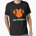 San Francisco Baseball Heart T-Shirt - Casual Everyday Wear for Adults - T-Shirt, Sweatshirt, Hoodie